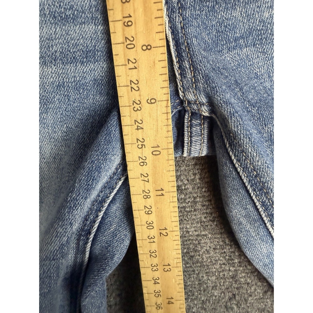 Flying Monkey High Rise Ankle Skinny Jeans Distressed Step Hem Size Tag 25x27 - Picture 7 of 8